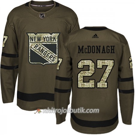 Män Ishockey New York Rangers Tröja Ryan McDonagh 27 Adidas 2017-2018 Camo Grön Authentic